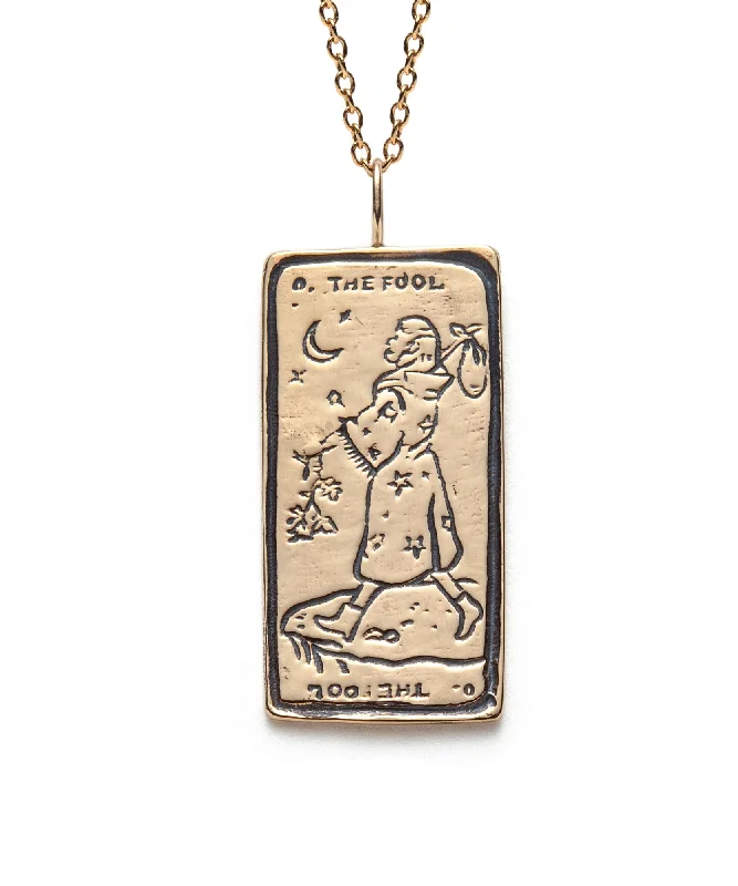 Trendy Custom Necklace-The Fool I. Tarot Card Necklace