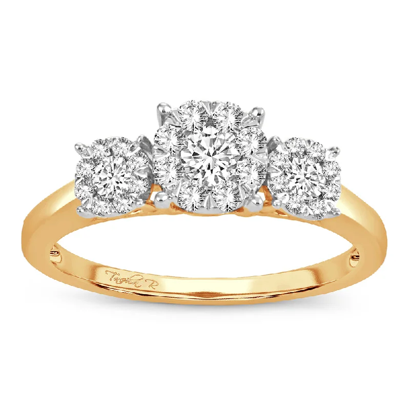 Unique Wedding Ring Set for Couples-14K 0.50CT Diamond ring