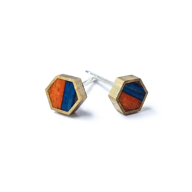 Chic Earrings for Women-Carbon Stud Earrings