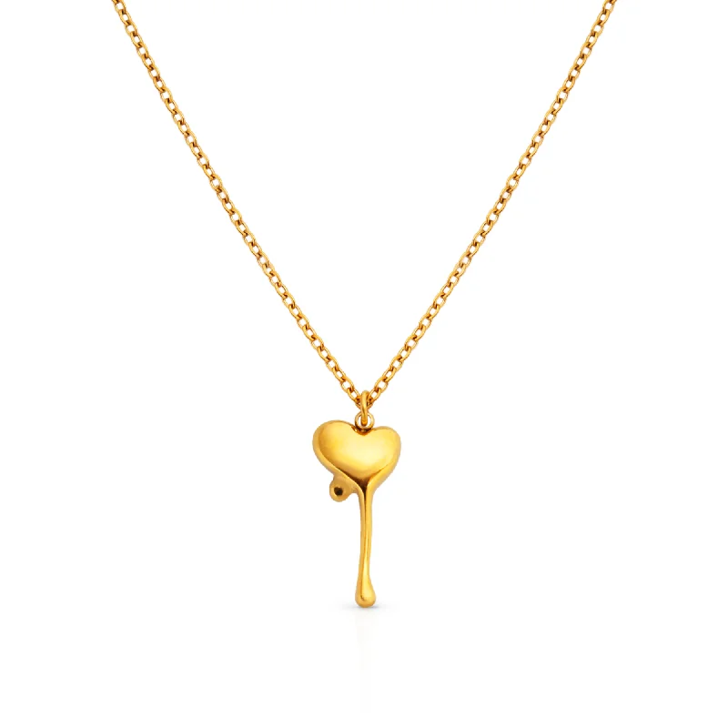 Unique Gold Necklace-The Melt Your Heart Gold Necklace