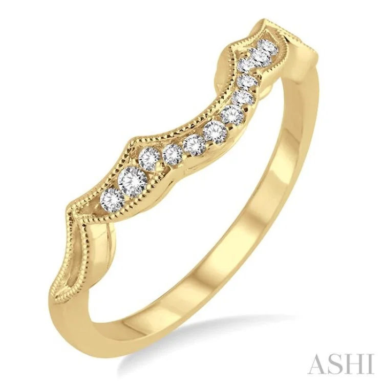 Elegant Diamond Ring-1/10 ctw Round Cut Diamond Wedding Band in 14K Yellow Gold