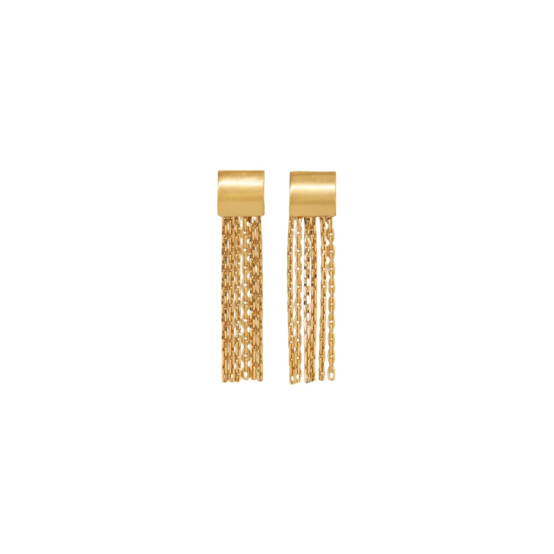 Luxury Drop Earrings for Weddings-SLING GOLD