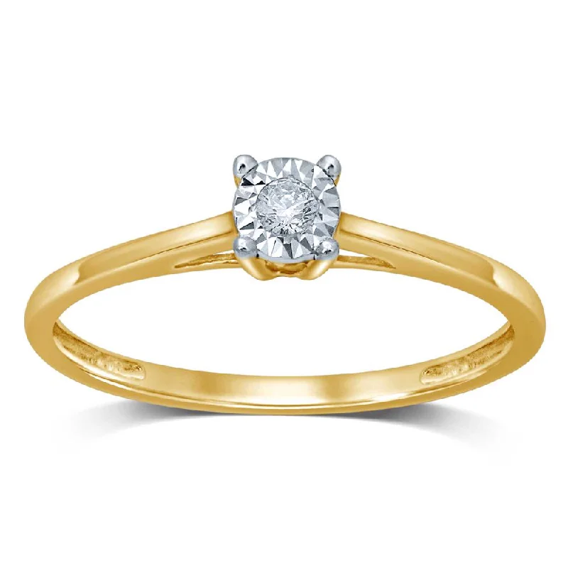 Simple Diamond Engagement Ring-14K 0.05CT Diamond RING