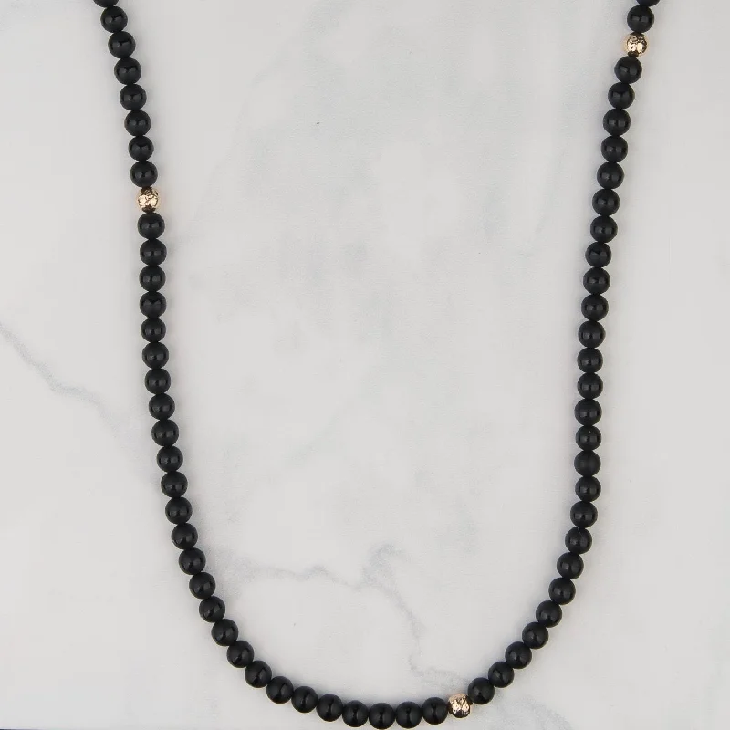 Bridal Pendant Necklace-The Whitney Necklace in Black