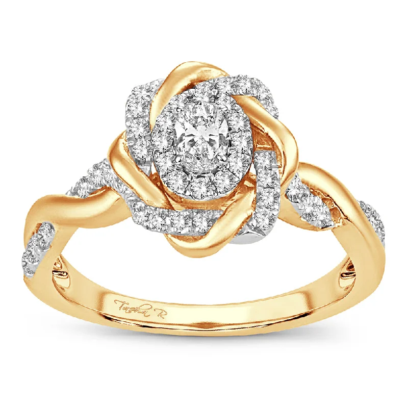 Heart Shaped Engagement Ring-14K 0.50CT Diamond ring