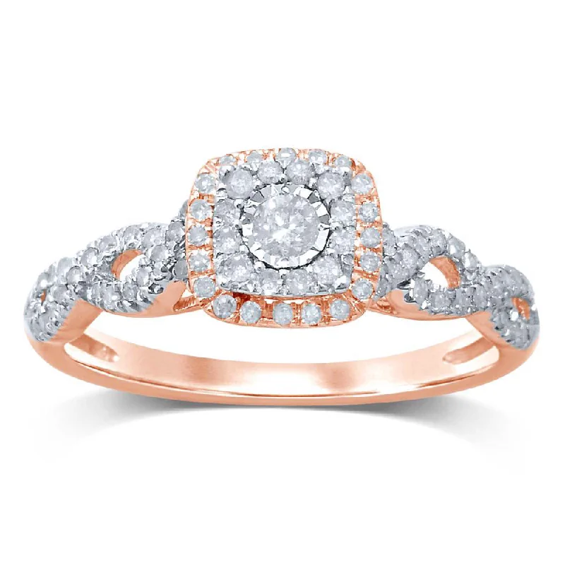 Classic Wedding Ring Set-14K 0.35CT Diamond RING