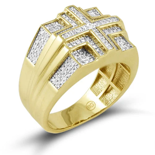 Luxury Gold Wedding Ring-10KY 0.50CTW DIAMOND MENS RING