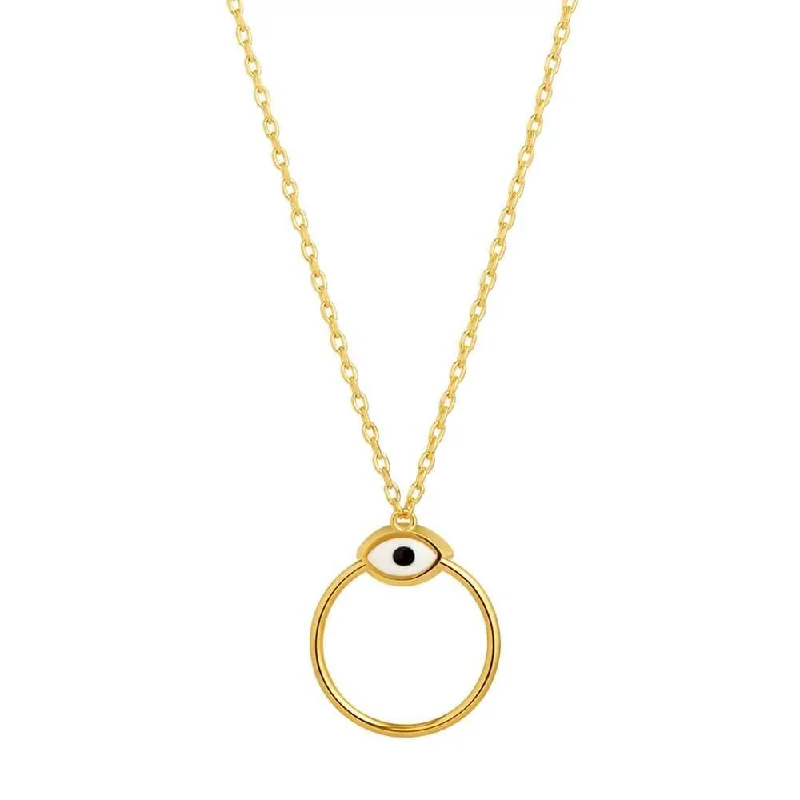 Silver Necklace with Birthstone-Orbit Infinity Iris Gold Plated Necklace