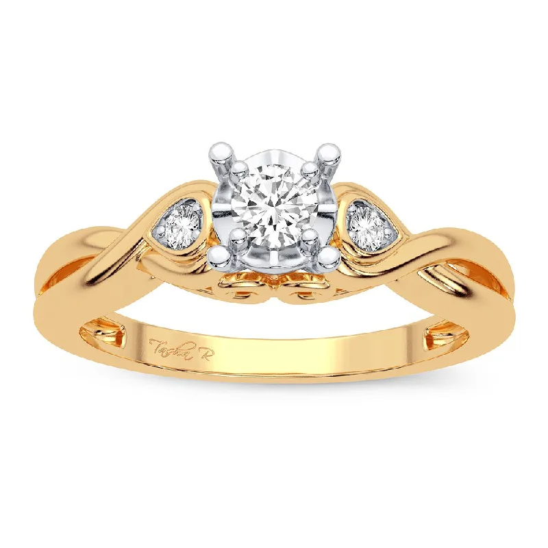 Personalized Diamond Ring-14K 0.19CT Diamond Ring