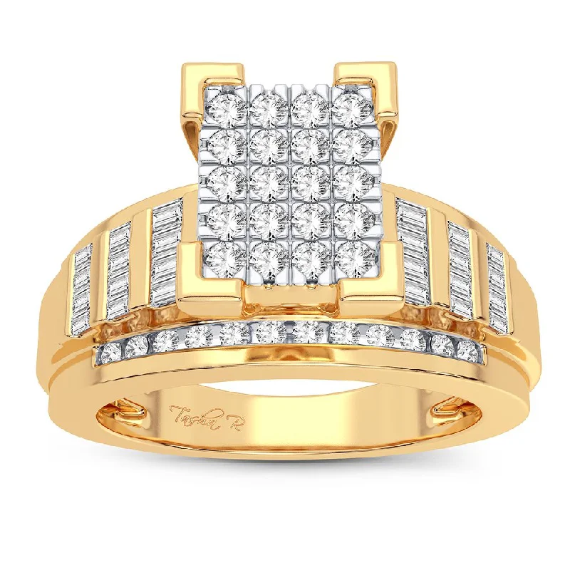 Men's Diamond Engagement Ring-10K 0.50CT Diamond Ring