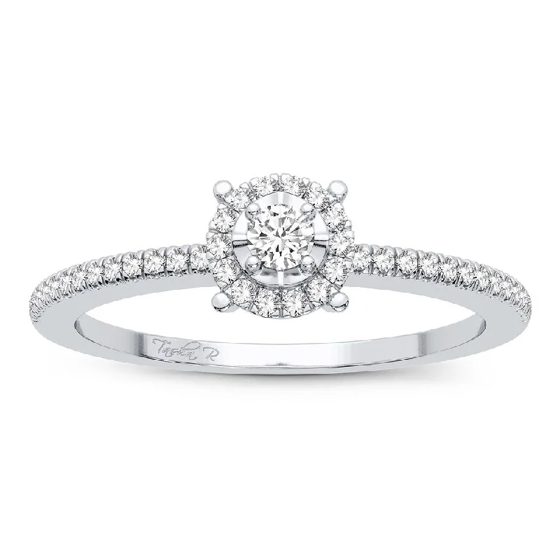 Men's Custom Wedding Ring-10K 0.16CT Diamond Ring