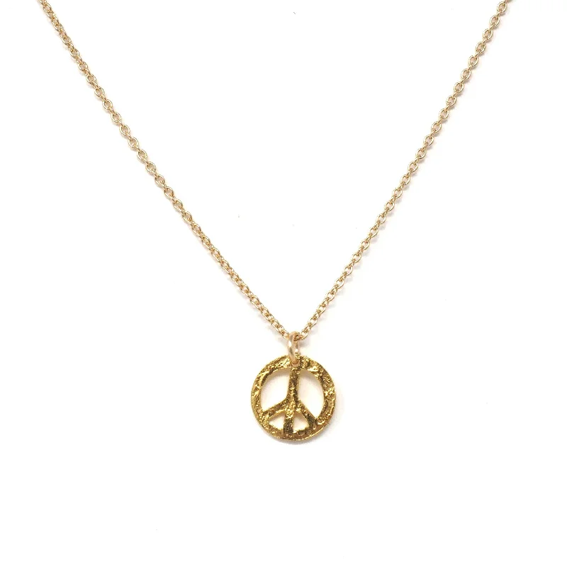 Minimalist Gold Necklace-Peace of My Heart Necklace