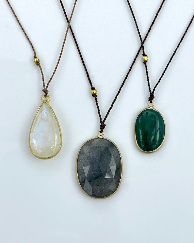 Luxury Custom Necklace-Margaret Solow Single Stone & Gold Necklaces