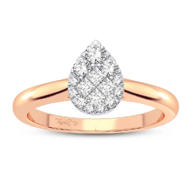 Custom Ring for Engagement-14K 0.25CT Diamond Ring