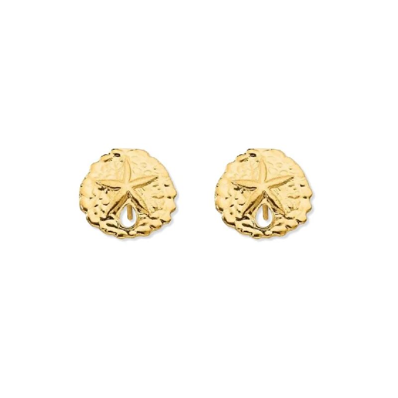 Geometric Earrings for Women-Sand Dollar Stud Earrings