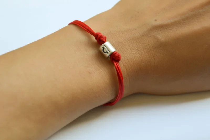 Gemstone Bracelet with Pearls-Zodiac signs bracelet, Libra sign, red cord, birthday gift for her