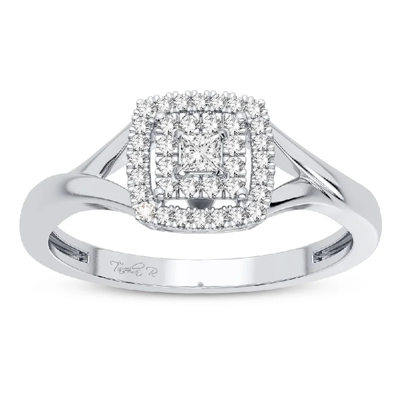 Personalized Engagement Ring-10K 0.10CT Diamond Ring