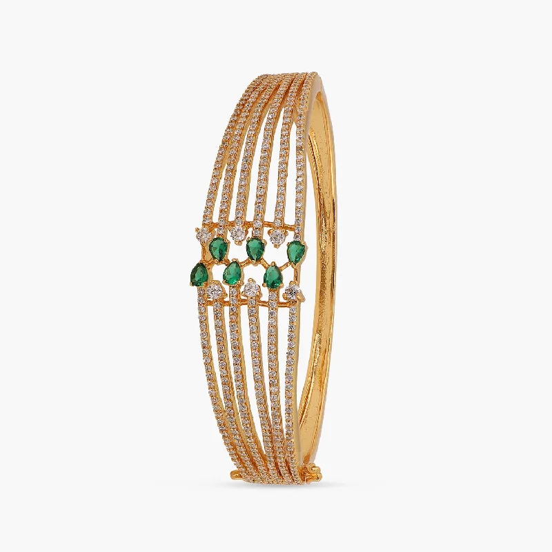 Gold Bangle Bracelet-Zaizey Delicate CZ Bracelet