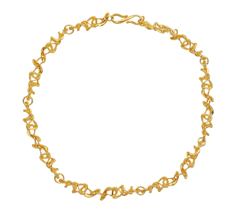 Classic Gemstone Necklace-Amara Link Gold Plated Necklace