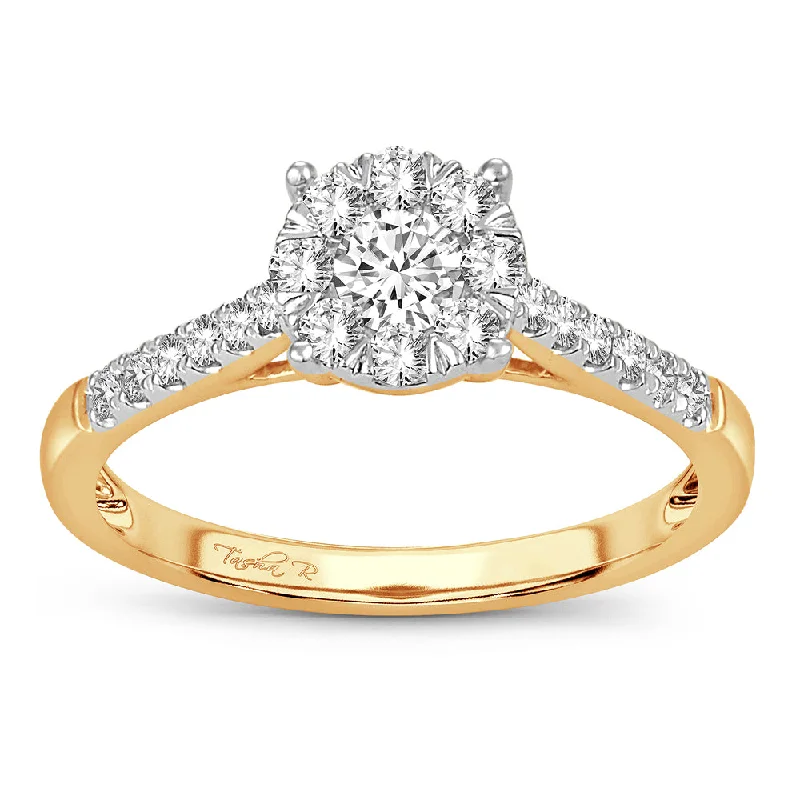 Unique Wedding Ring Set for Bride-14K 0.50CT Diamond ring