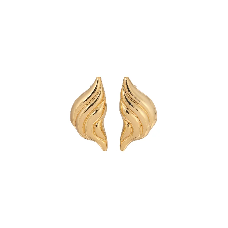 Elegant Gemstone Earrings-CROISSANT GOLD