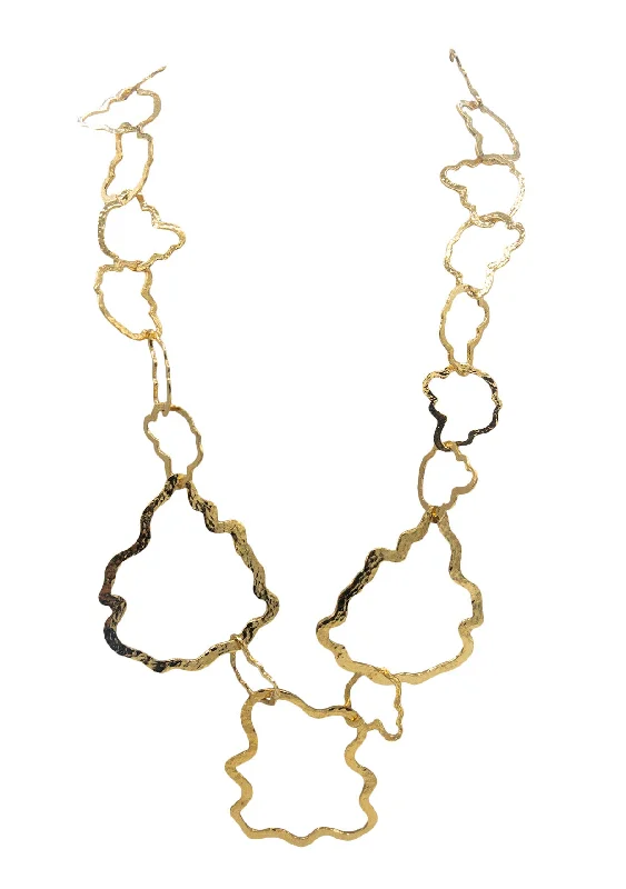 Elegant Crystal Necklace-Gold Cloud Chain Necklace