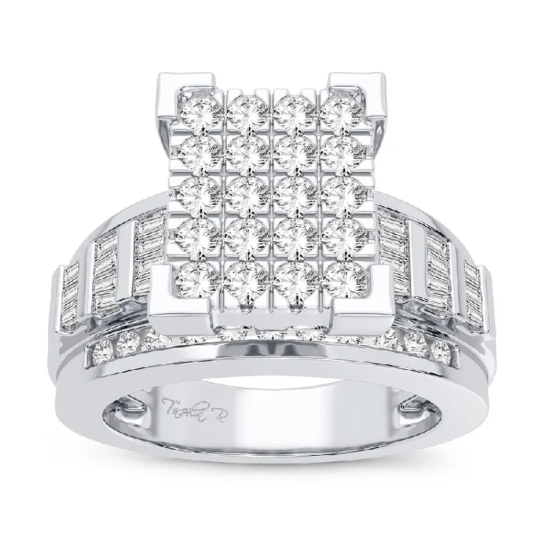 Platinum Wedding Band for Couples-10K 1.00CT Diamond Ring