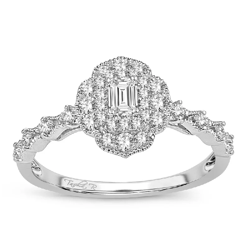 Elegant Wedding Band with Diamonds-14K 0.50CT Diamond ring