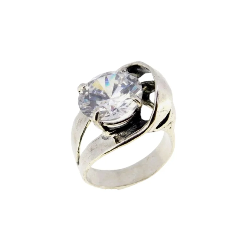 Stackable Rings for Women-Sterling Silver & CZ Ring R11232