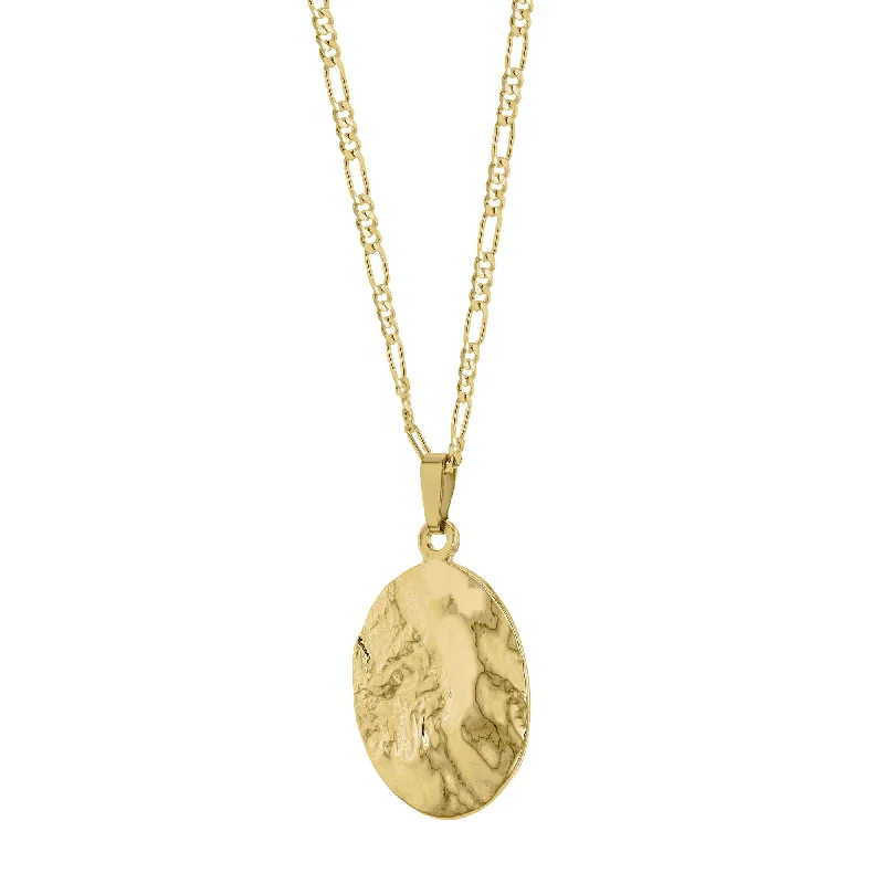 Gold Chain Necklace for Women-Impact Cratering Gold Plated Necklace