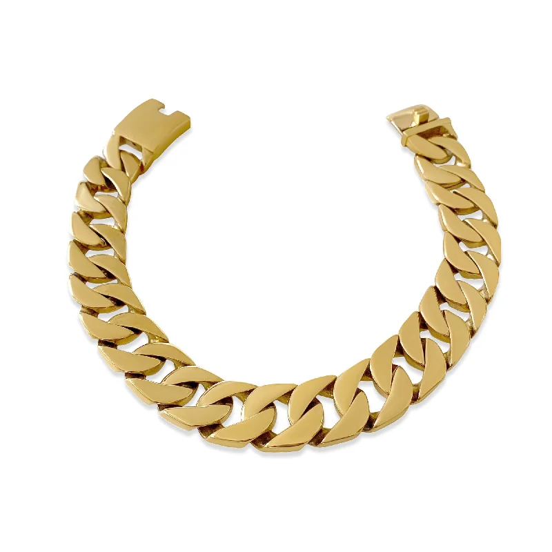 Luxury Custom Necklace-Chunky Chain Link 18K Gold Plated Necklace