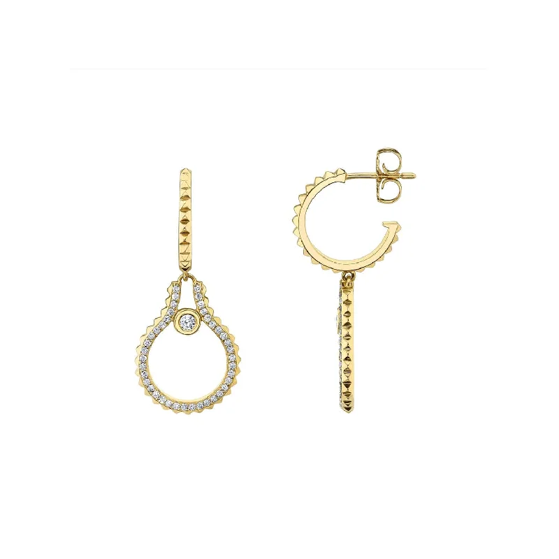 Wedding Earrings with Pearls-Pave Mini Signature MM Tetra Earrings