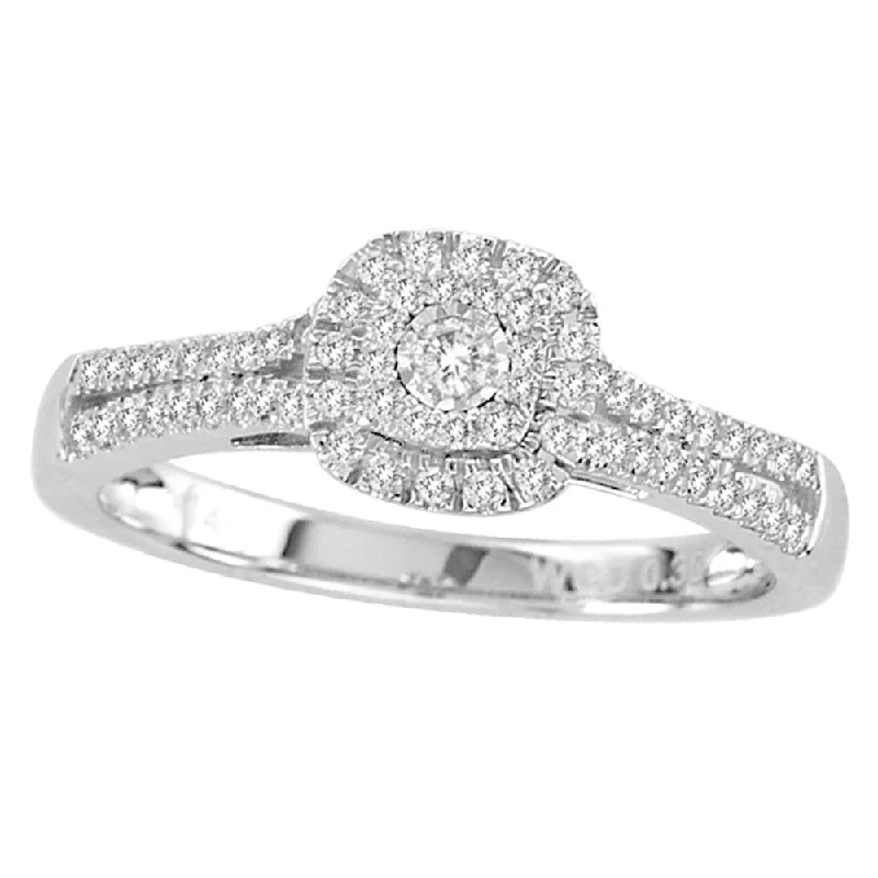 Antique Wedding Ring Set-14K 0.30CT Diamond RING