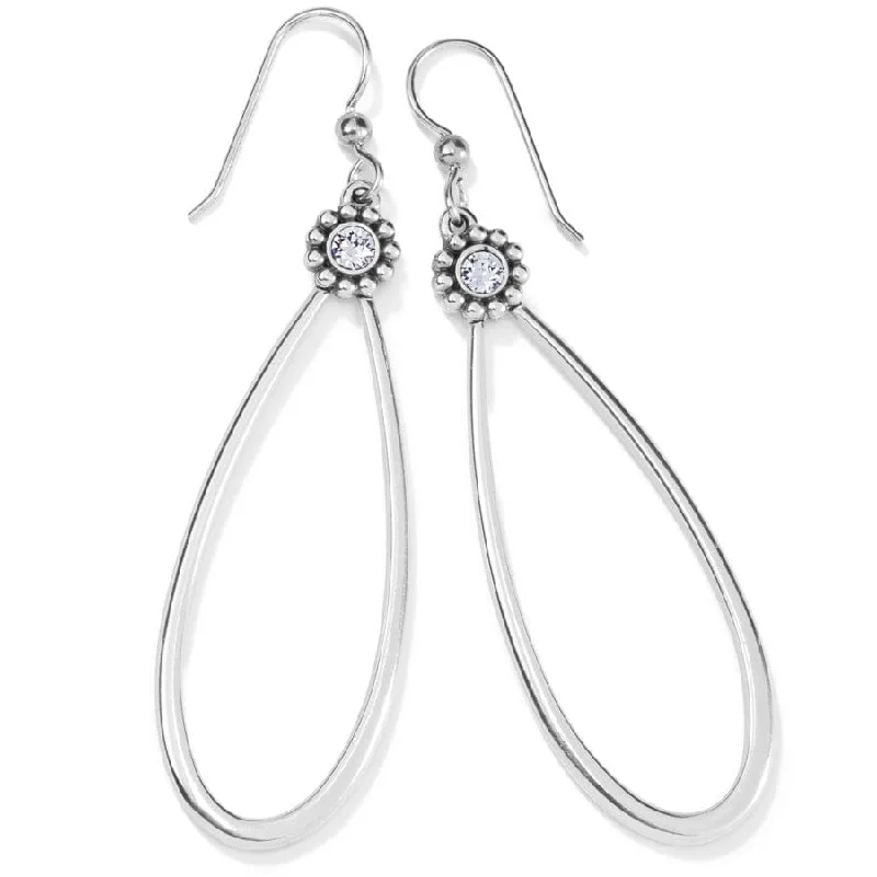 Classic Round Earrings-Brighton | Twinkle Silver Tone Loop French Wire Earrings