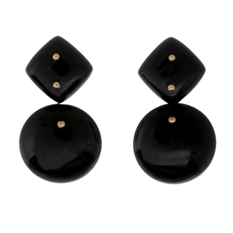 High-Quality Diamond Earrings-Mobile Earrings Onyx Small