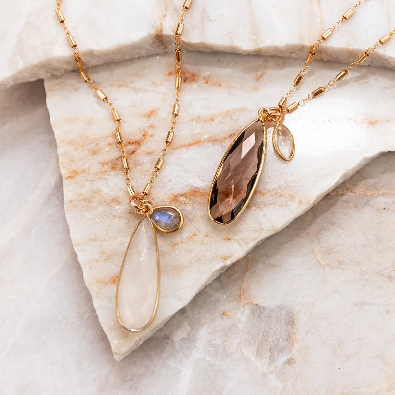 Diamond and Gold Necklace-Jana Gold Gemstone Pendant Necklace