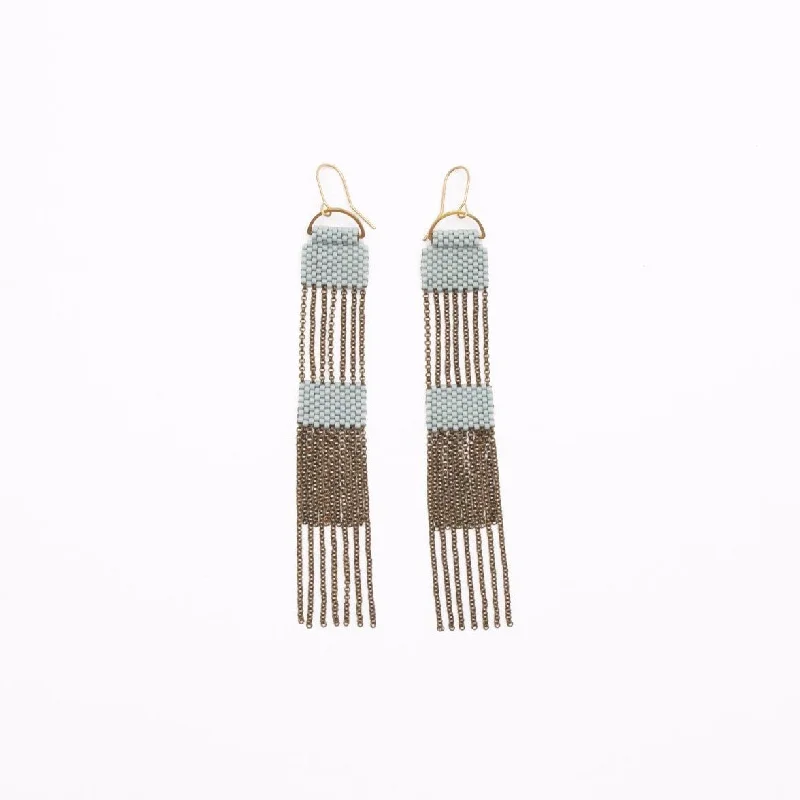 Birthstone Earrings for December-Silo Earrings in Blue Grey