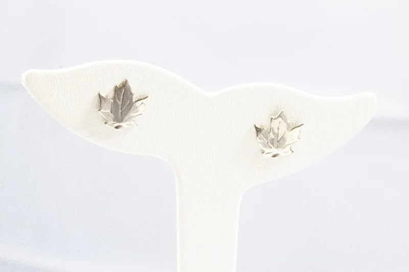 Charming Earrings for Women-Maple Leaf Post Earrings