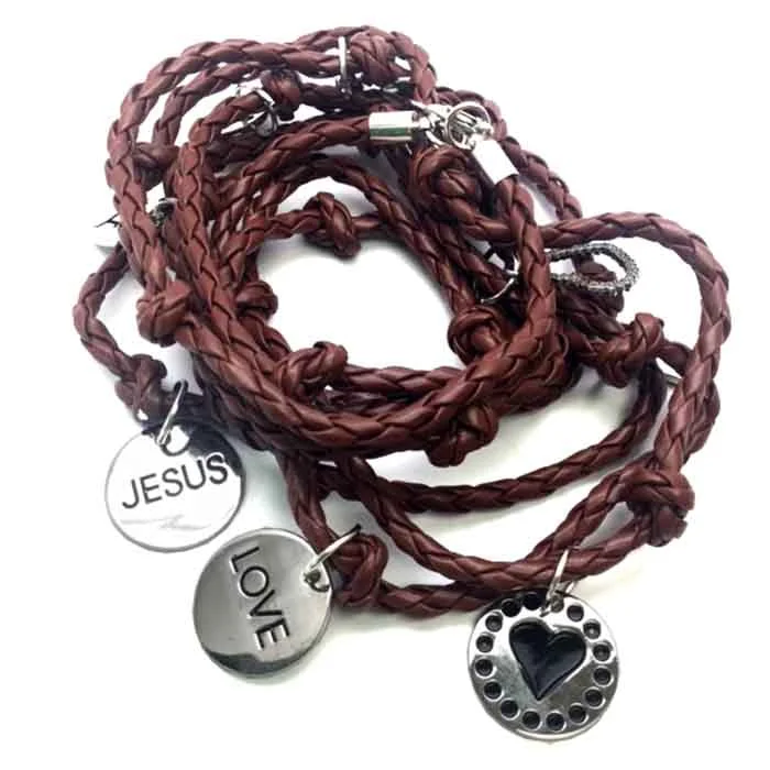 Simple Gold Bracelet-I Love Jesus Bracelet