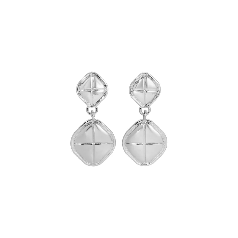 Custom Birthstone Earrings-ALMA SILVER