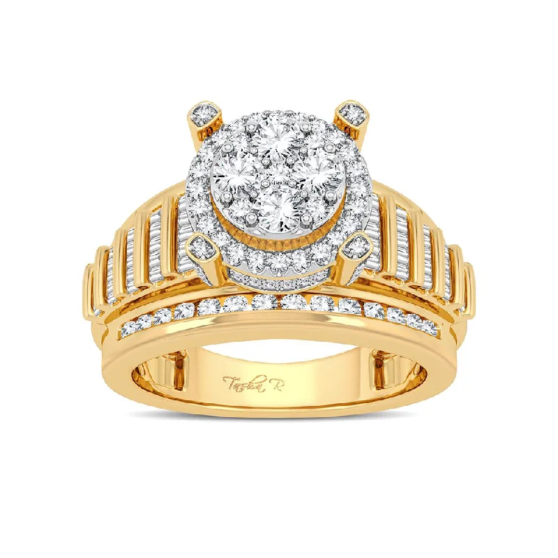 Unique Men's Wedding Ring-14K 1.00CT Diamond Ring