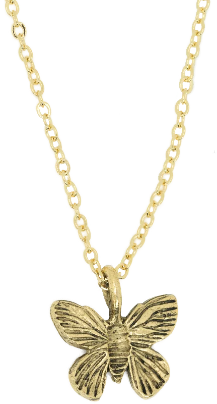 Elegant Wedding Necklace-Butterfly Gold Necklace