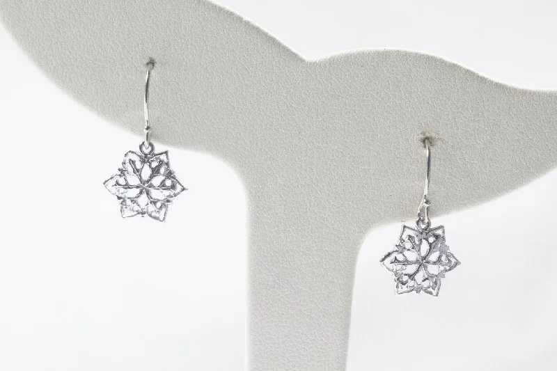 Artistic Drop Earrings-Snowflake Dangle Earrings