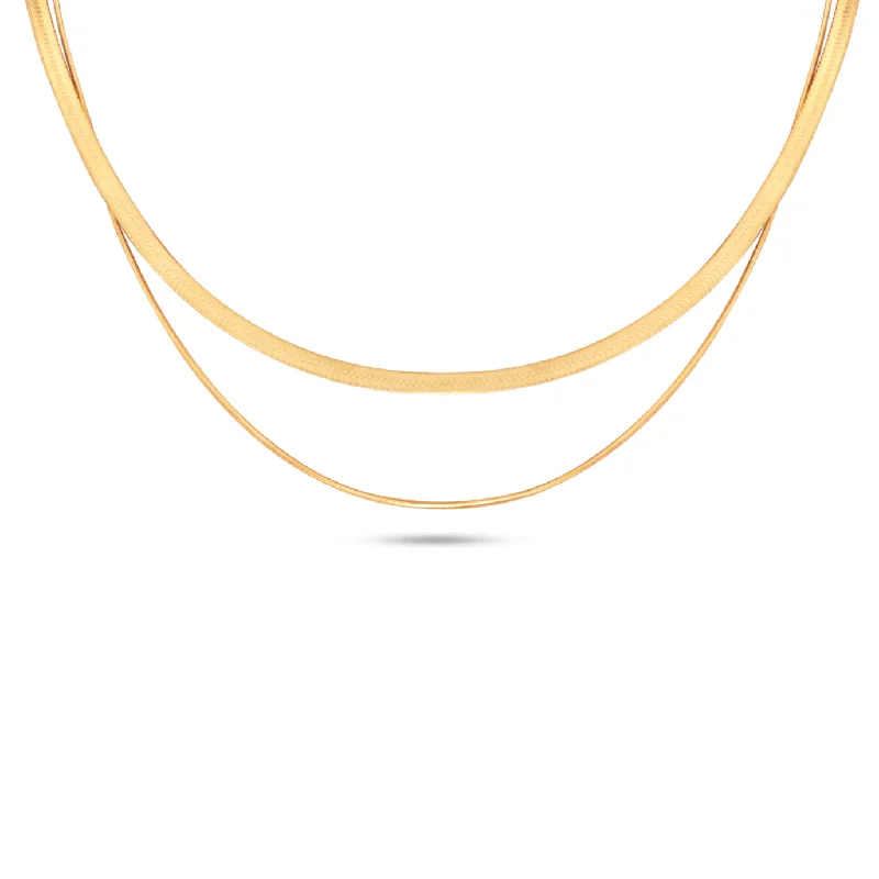 Fashionable Birthstone Necklace-Gold Chain Necklace Stack