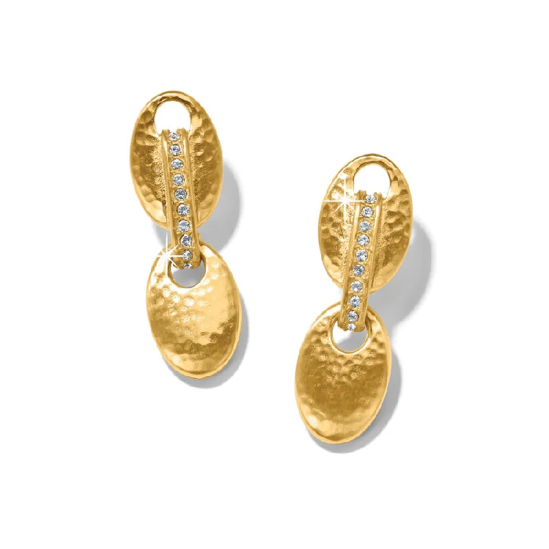 Unique Pearl Earrings-Brighton | Meridian Gold Tone Orbit Post Drop Earrings