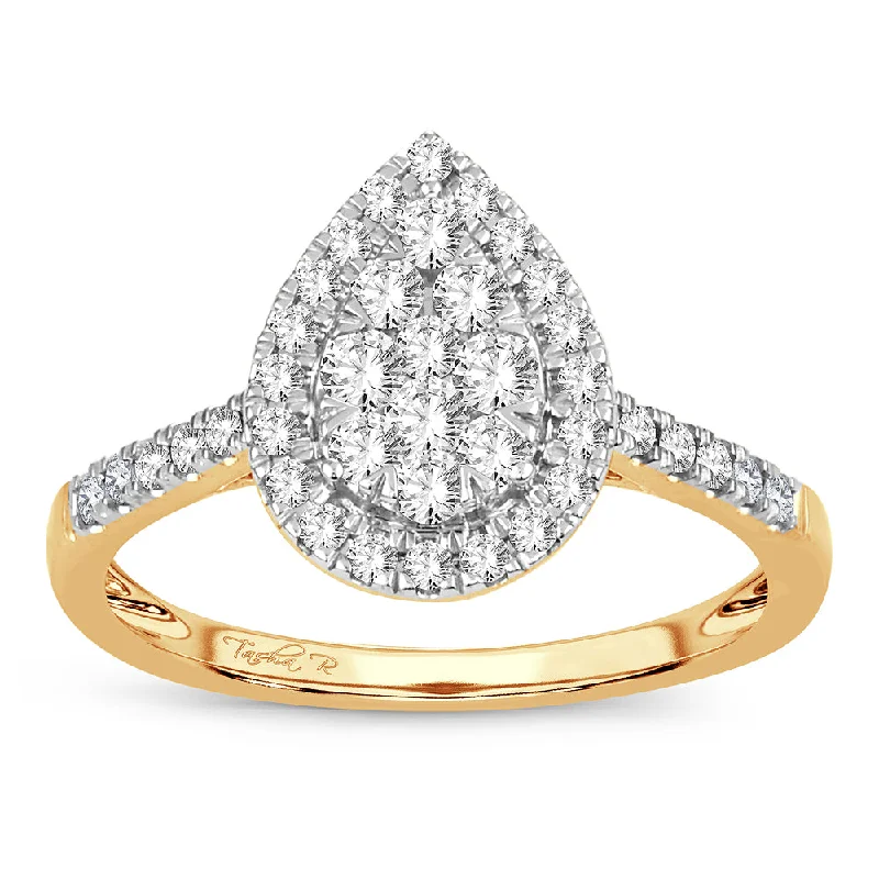 Minimalist Gold Ring-14K 0.50CT Diamond ring