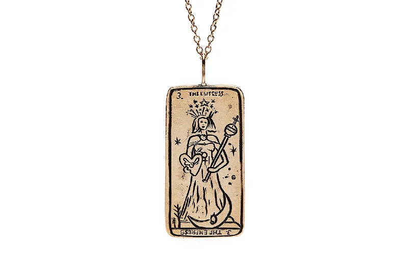 Heart Pendant Necklace-The Empress Tarot Card Necklace