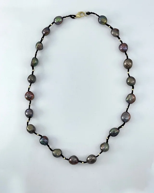 Trendy Custom Necklace-Danielle Welmond Peacock Pearl Necklace