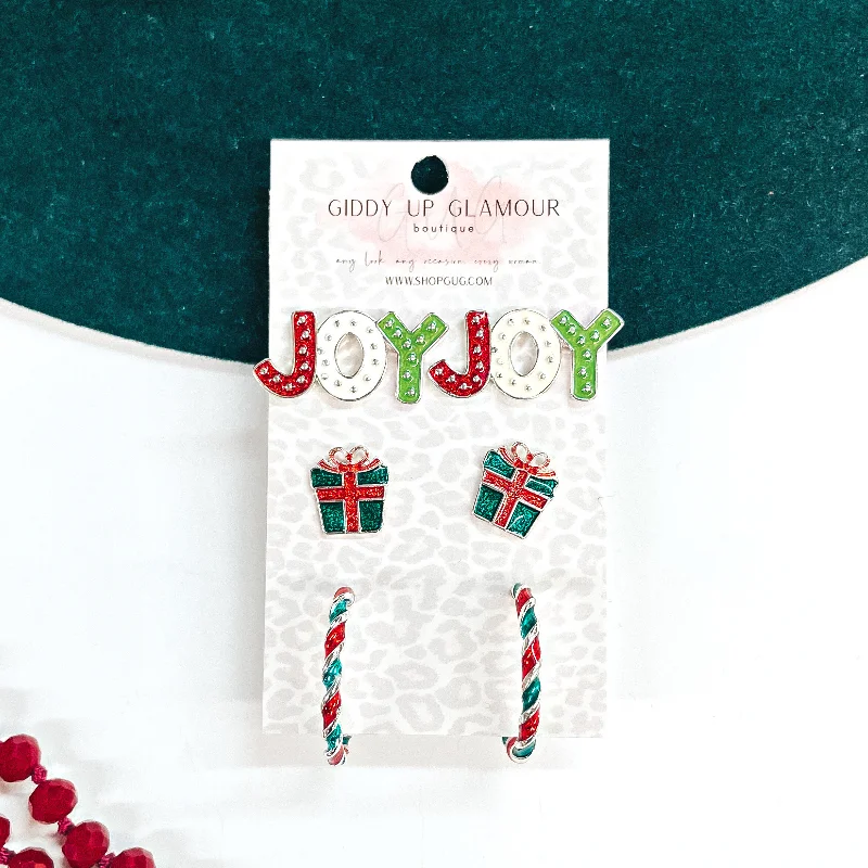 Nature Inspired Earrings-Christmas Joy Earring Set