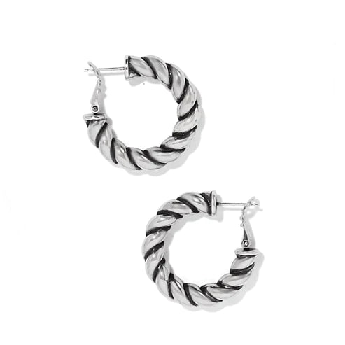 Silver Earrings for Bridesmaids-Brighton | Interlok Twist Medium Hoop Earring